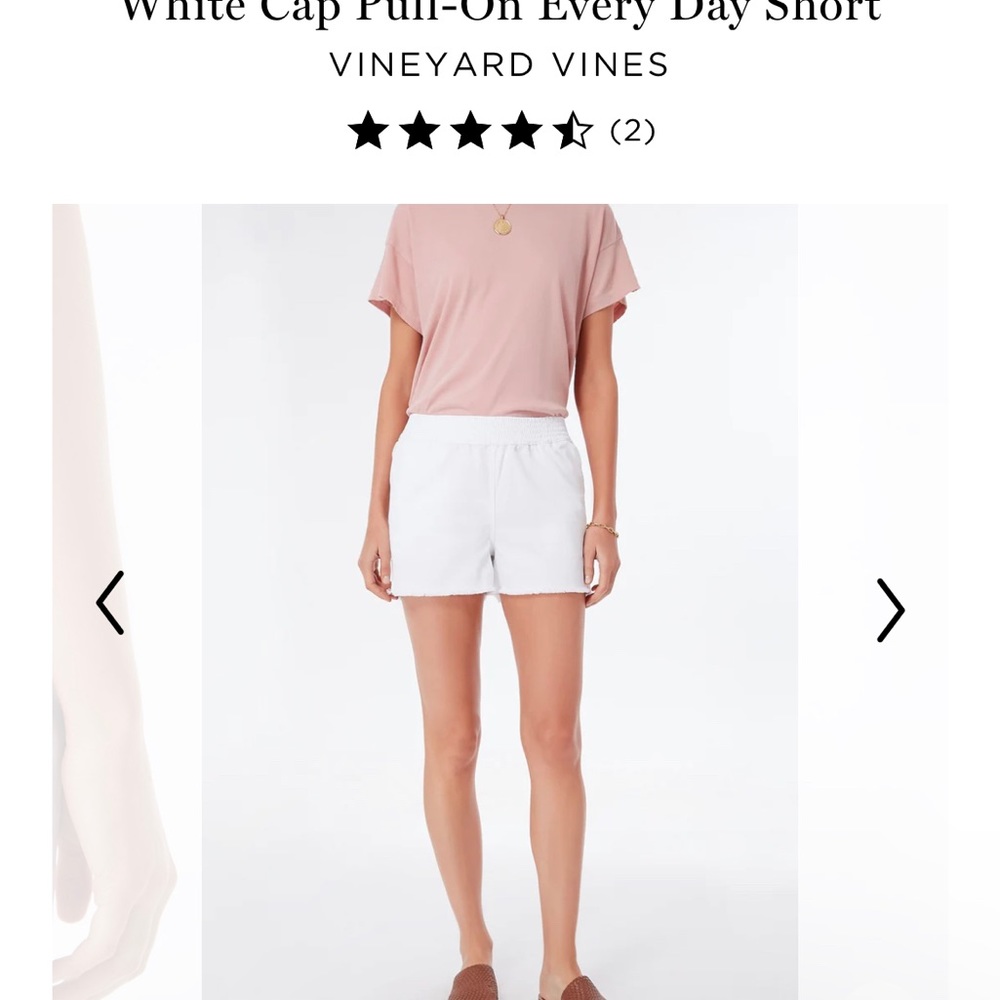 Vineyard Vines white pull on shorts